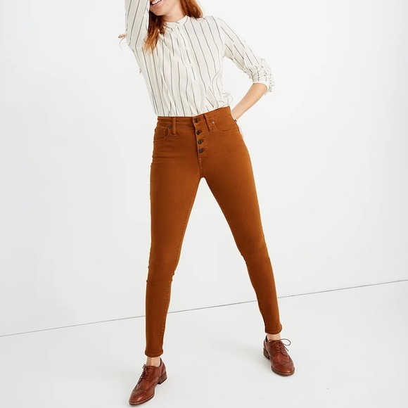 Madewell Pants - Madewell the skinny garment dyed jeans pants khaki Siena 29tall Button fly